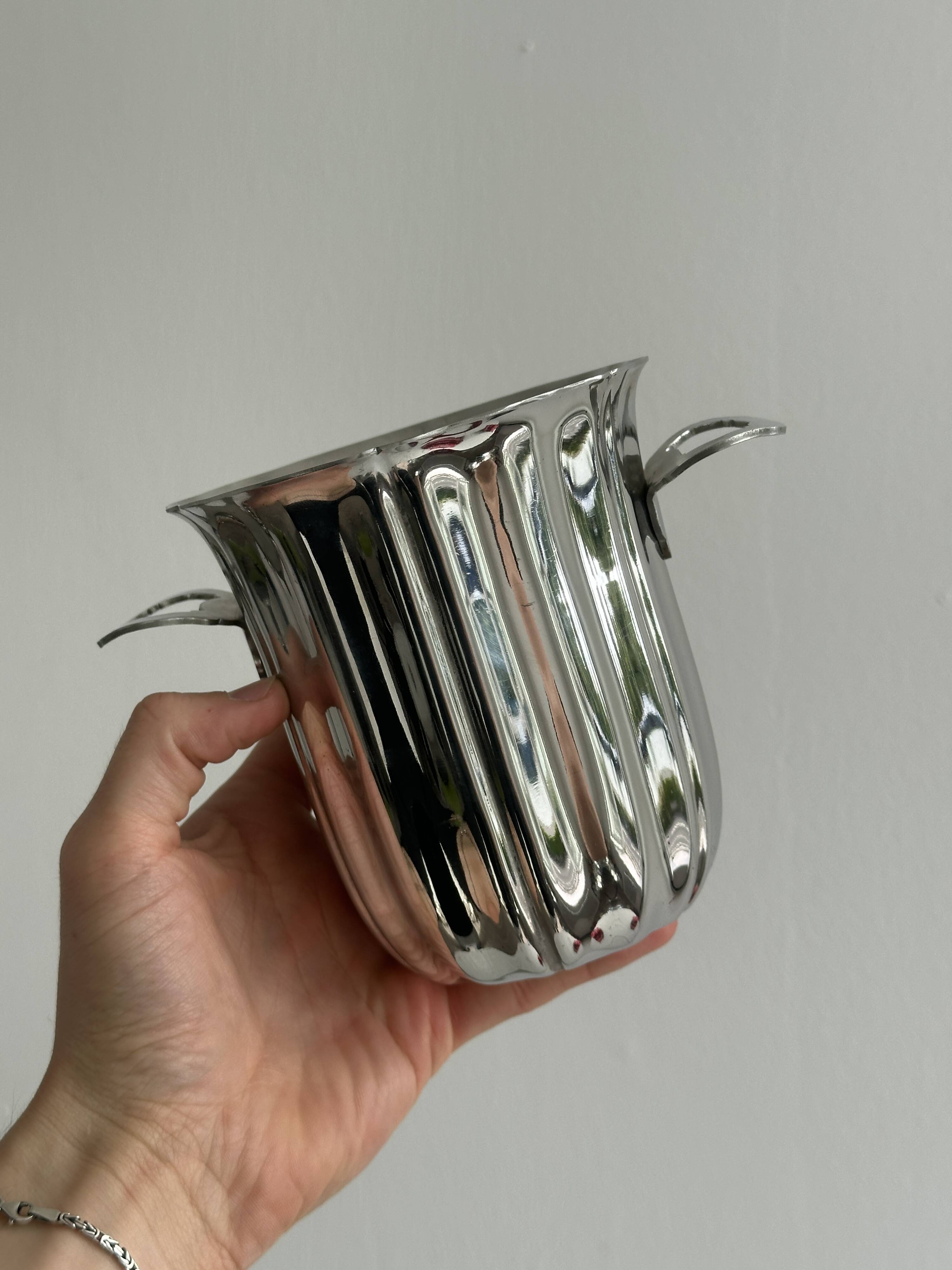 Guy Degrenne stainless steel ice bucket