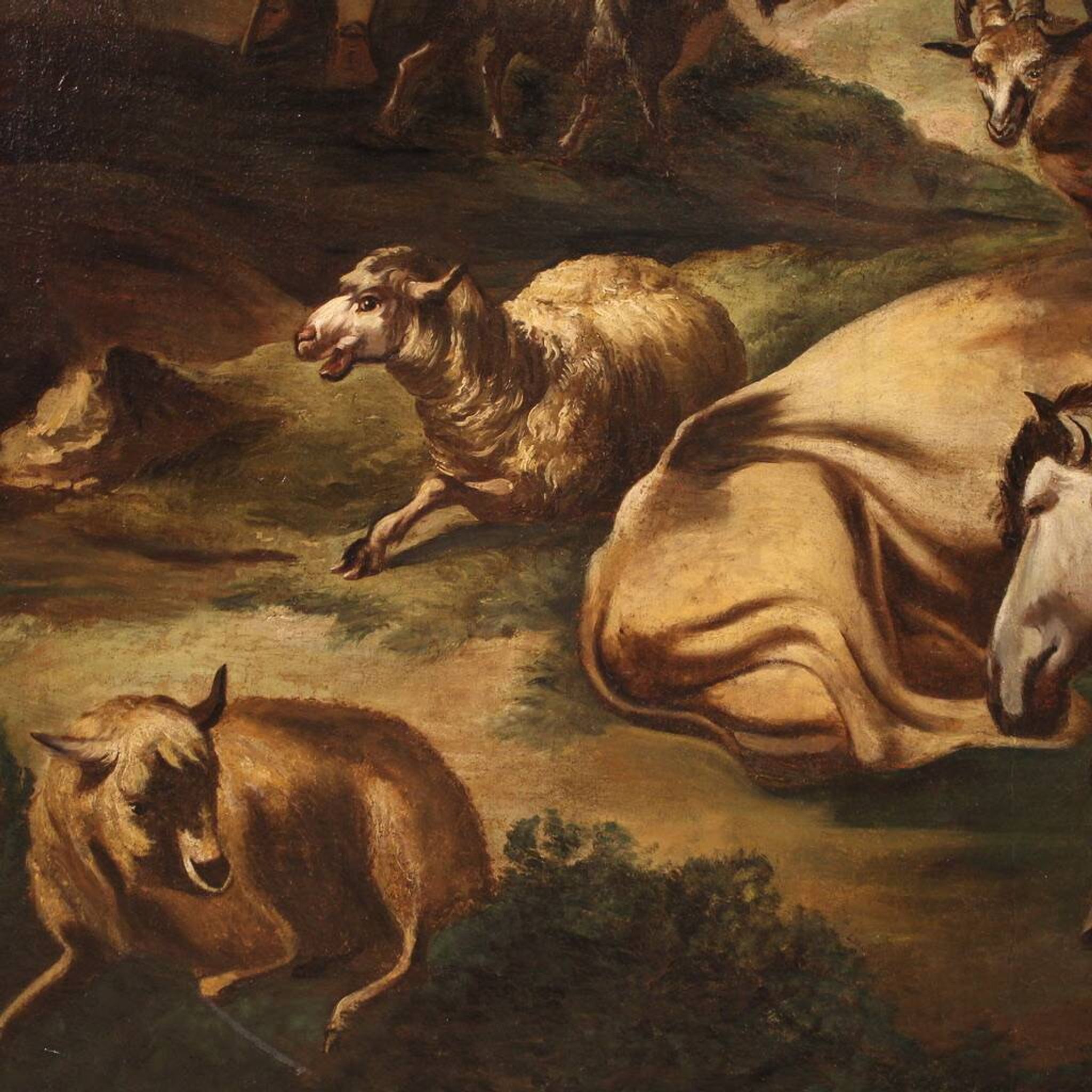 18th century Italian painting, pastoral genre scene