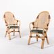 Lot de 2 chaises d'intérieur/extérieur vintage en rotin et bambou des années 1970