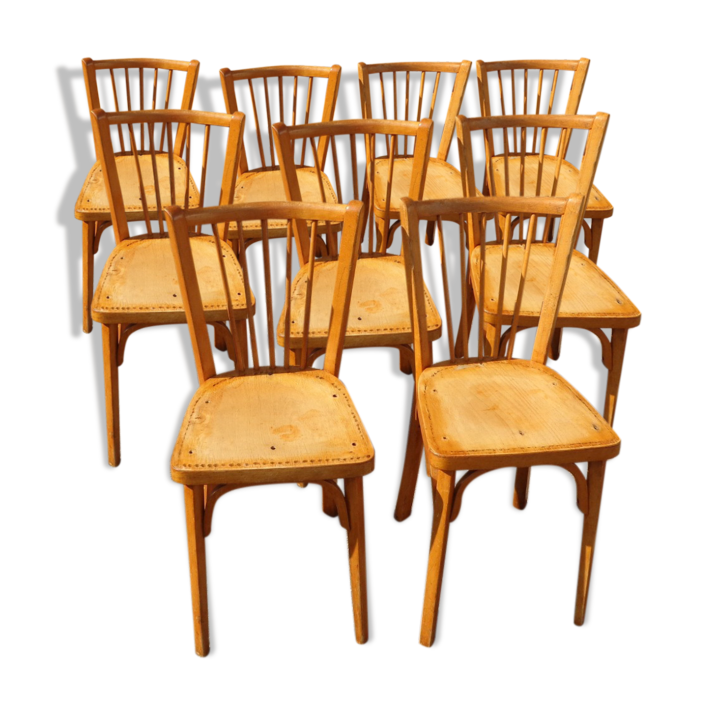 Série de 9 chaises Baumann