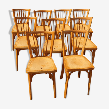 Série de 9 chaises Baumann