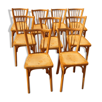 Series of 9 Baumann chairs