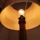Large Art Deco floor lamp in oak by Charles Dudouyt, 105 cm
