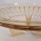 Art deco trinket bowl  thick glass