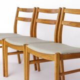 Set of 4 Vintage Oak Dining Chairs, 1960s Swedish Design by Alb Johansson