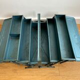 Blue metal toolbox