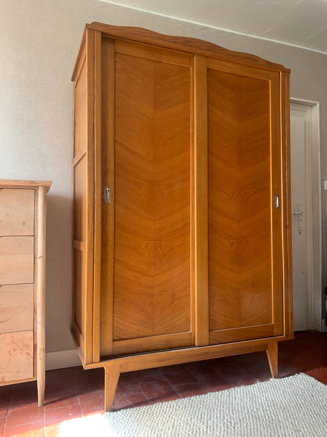 Vintage wardrobe with compass feet