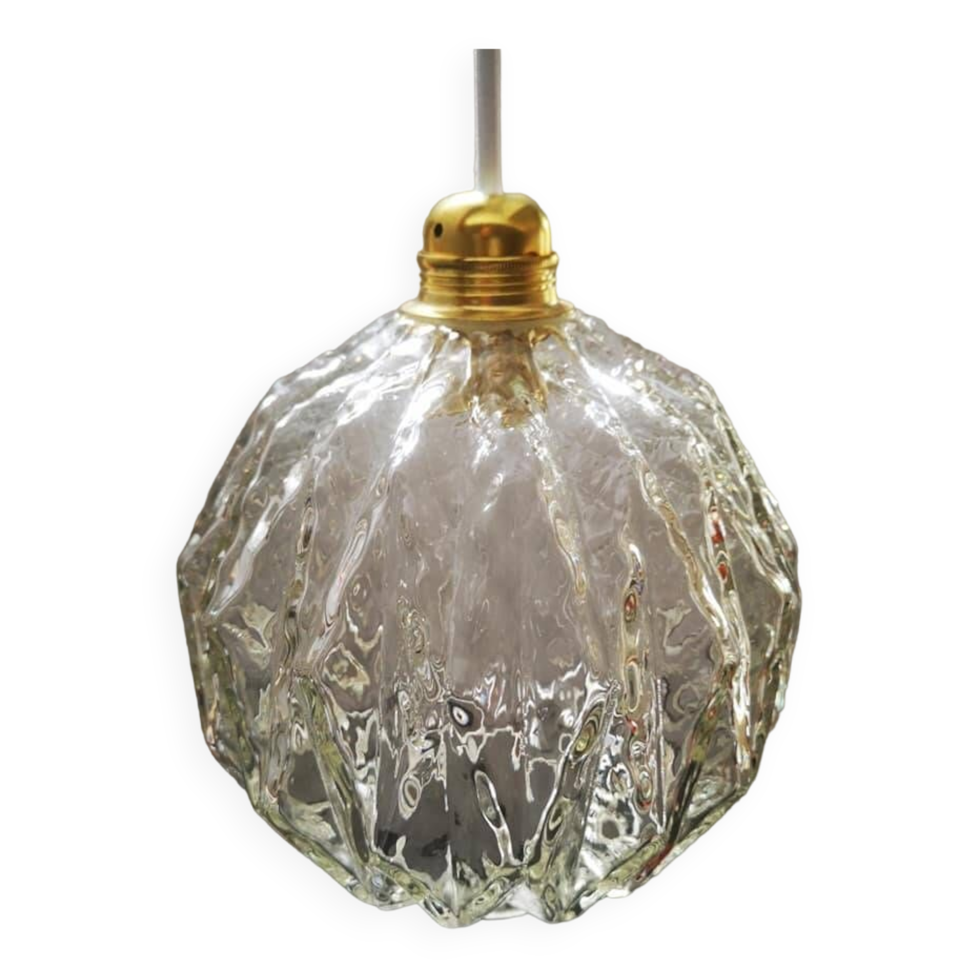 Geometric glass pendant light