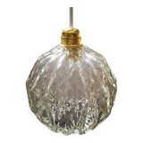 Geometric glass pendant light