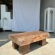 Asian solid wood quadripod brutalist coffee table H30 L81 l42