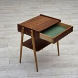 1970s, Swedish side table by AB Carlstrom with drawer, teak wood.