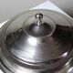 Rare vintage oriental covered serving dish in silver-plated metal, mid-20th century.