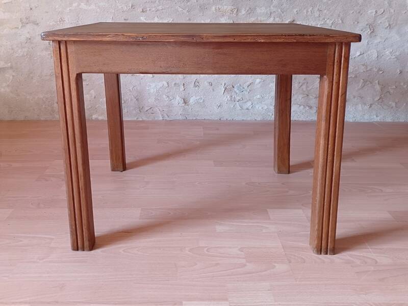 Art Deco desk or side table from the 1930s, vintage, solid wood