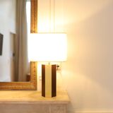 Lampe La Luco finition vernis noyer & or jaune