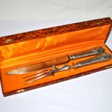 Rococo service cutlery in SILVER Minerve Armand Frenais 1900 Serving knife and fork
