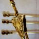 Serviteur, accessoires cheminée, bronze ciselé marqué et laiton, 5 pièces