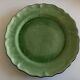 Centre de table XXL à godrons en terre vernissée 1950 Dieulefit