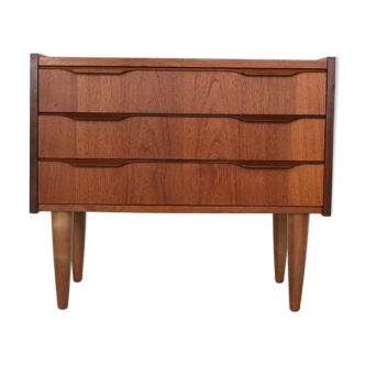 Scandinavian modern teak chest of drawers, small cabinet 1960 denmark