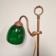 Art Deco brass and green opaline desk lamp, 1920-30
