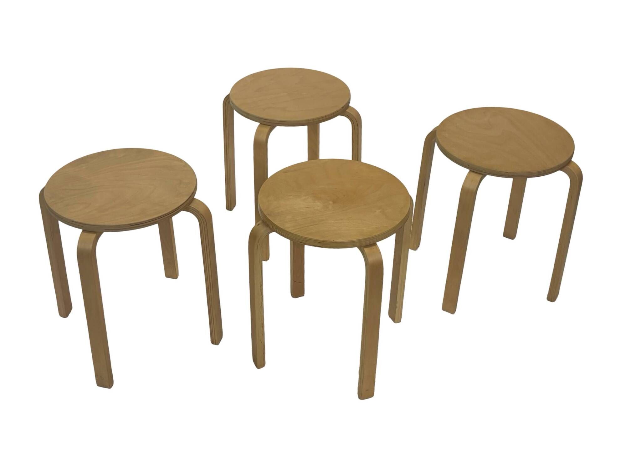 Set of 4 Ikea Frosta stools- vintage stools in Aalto for Artek style