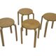 Set of 4 Ikea Frosta stools- vintage stools in Aalto for Artek style