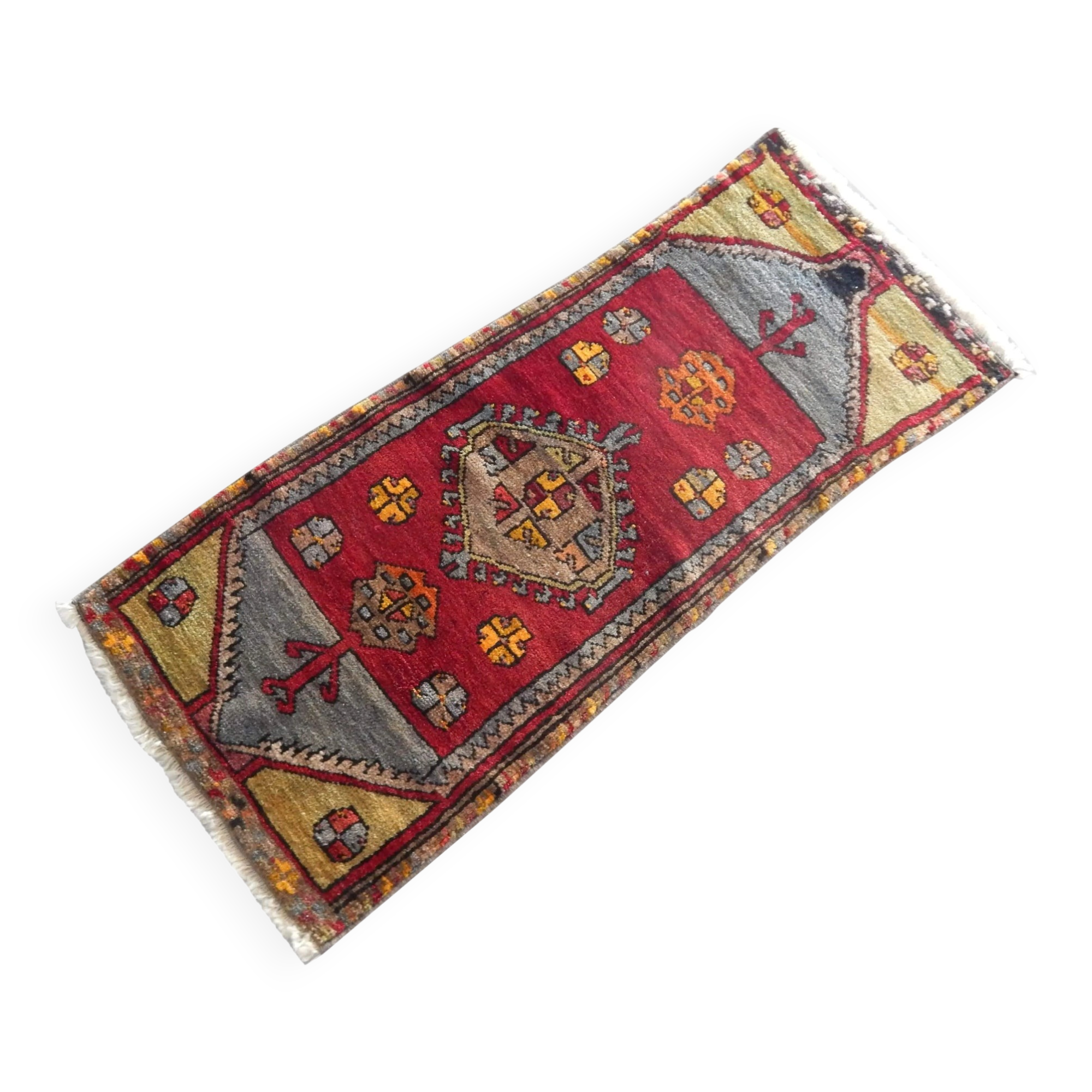 Vintage Turkish Oushak rug 46x109 cm