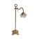 Tulip lamp in glass and bronze, adjustable, art deco 1920