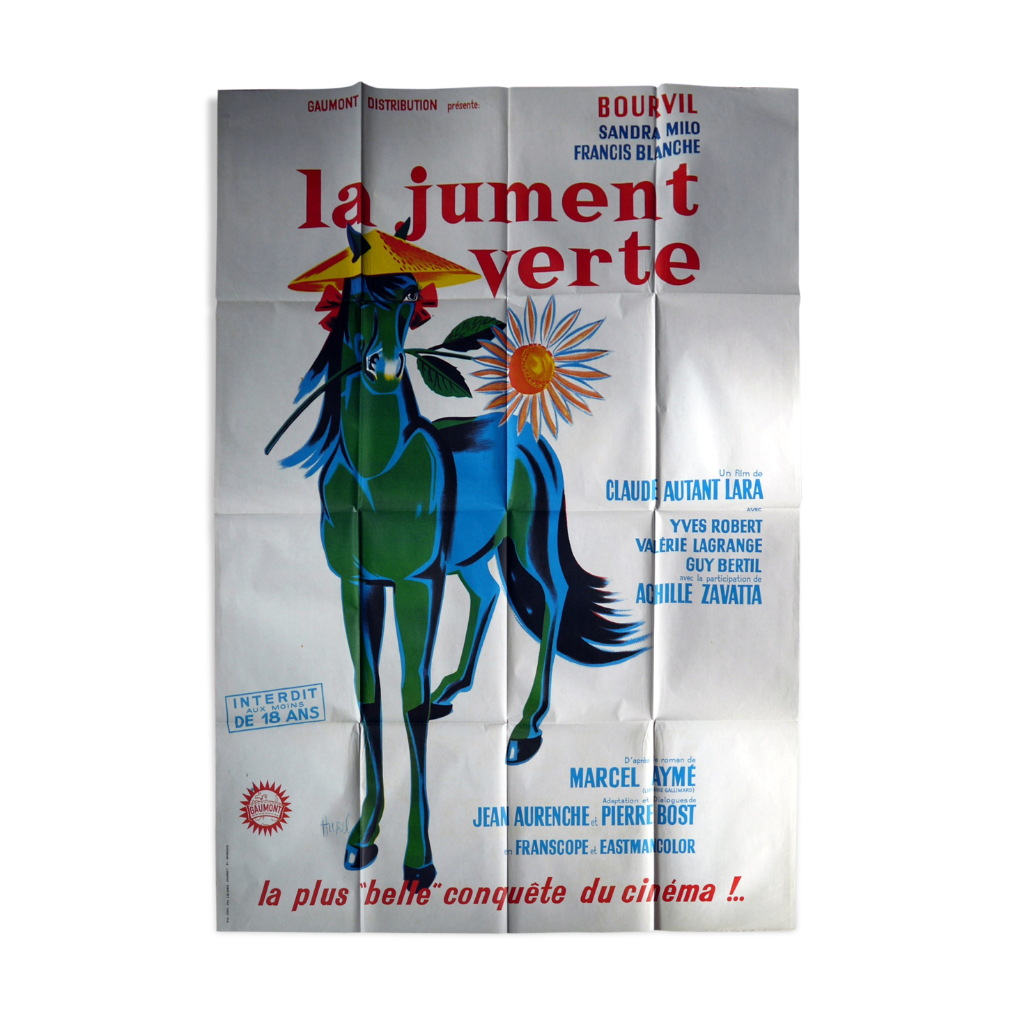 THE Green Mare - Original movie poster - Bourvil