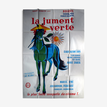 Affiche de cinéma originale "la jument verte"  Bourvil