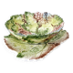 Saladier Egouttoir Vintage Signé GV En Barbotine Raisin Feuille De Vigne