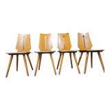 Set of 4 brutalist bistro chairs