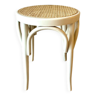 Stool in canework and white bent beech