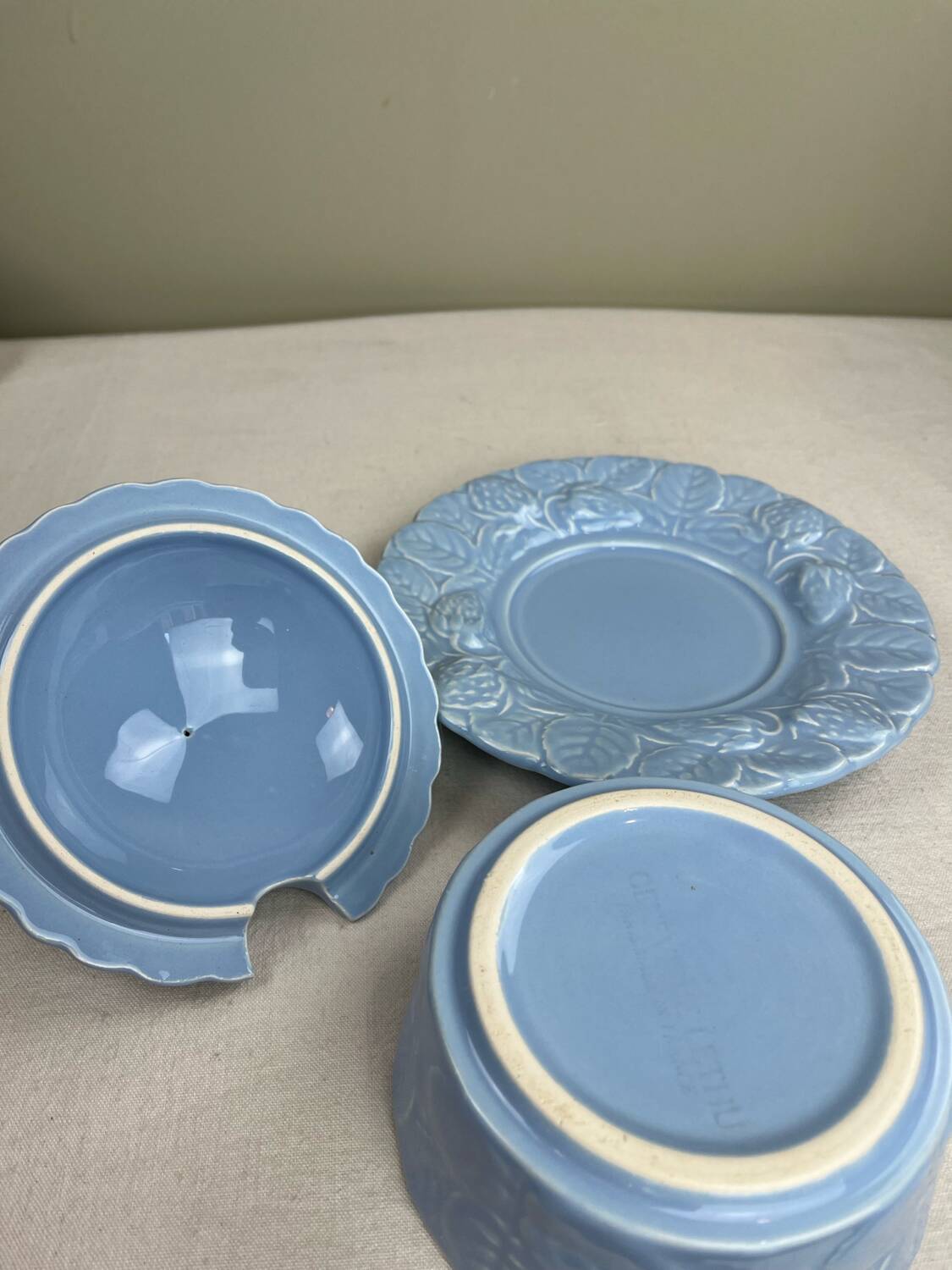 Strawberry ceramic sugar bowl