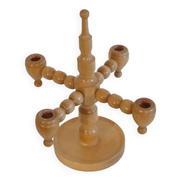 Chandelier vintage scandinave en bois