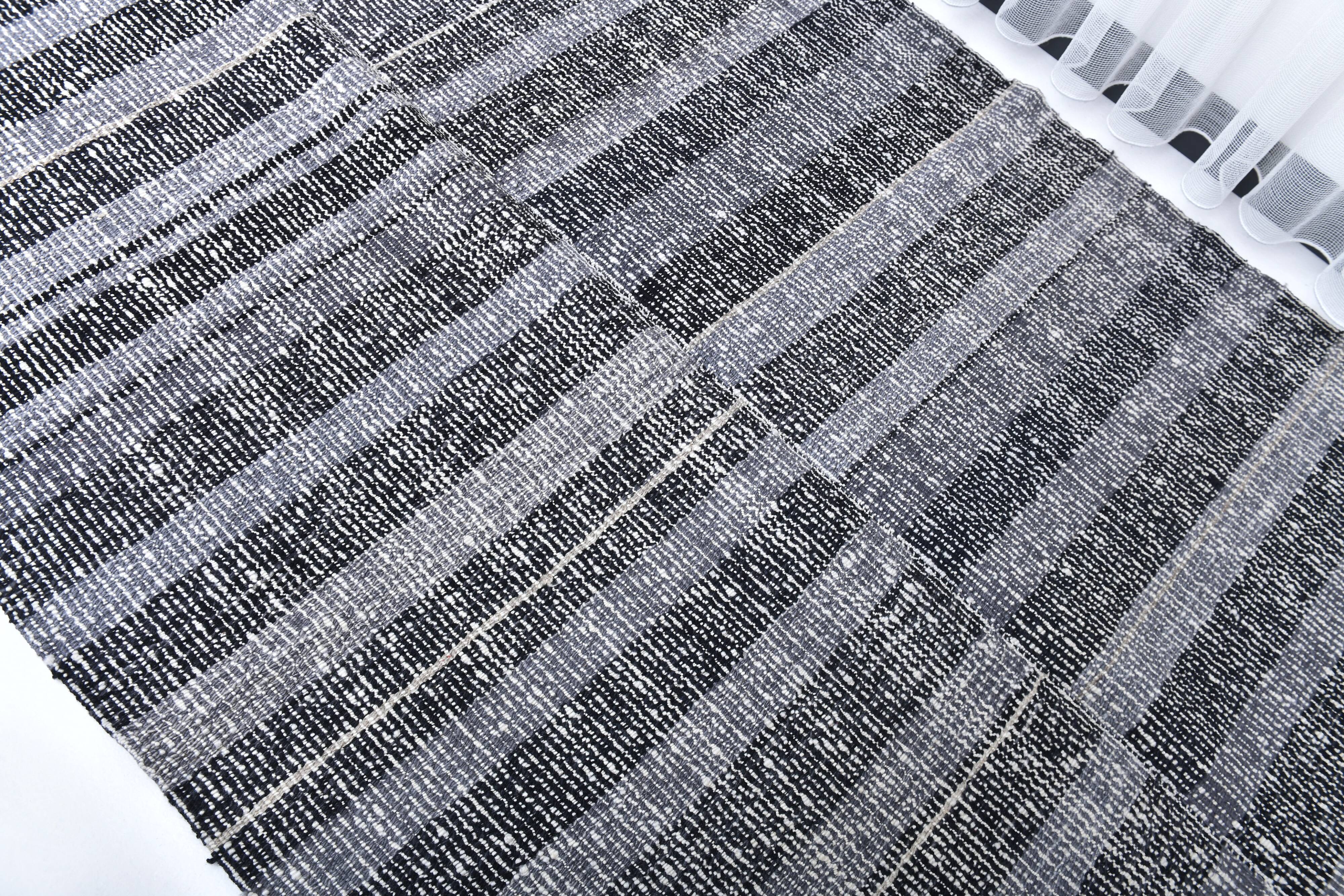 black blue kilim rug 140x210 cm, small kilim rug from turkey, wool kilim