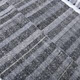 black blue kilim rug 140x210 cm, small kilim rug from turkey, wool kilim