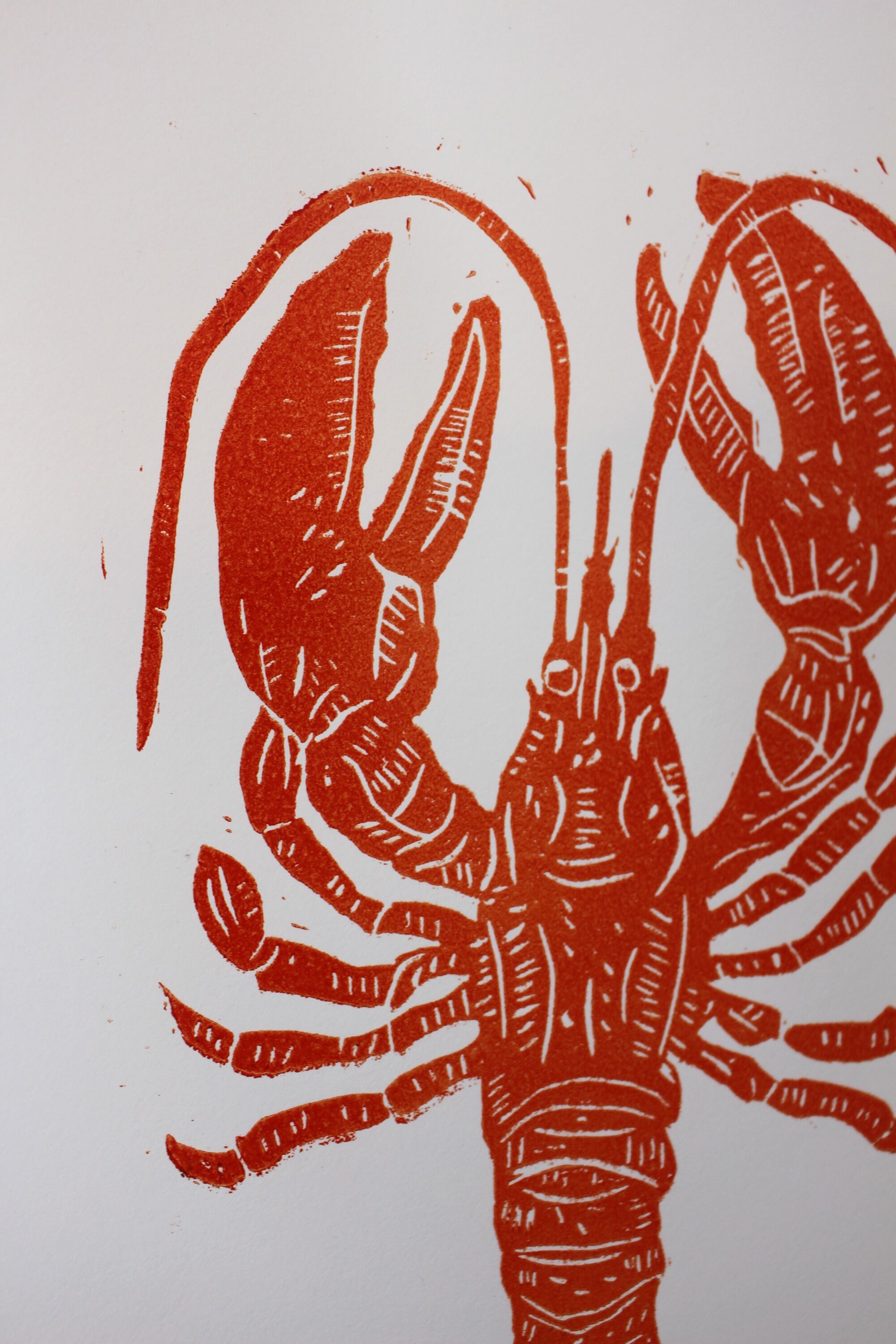 RED LOBSTER - LINOCUT