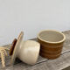 Sandstone water dish signed Poterie du Berry