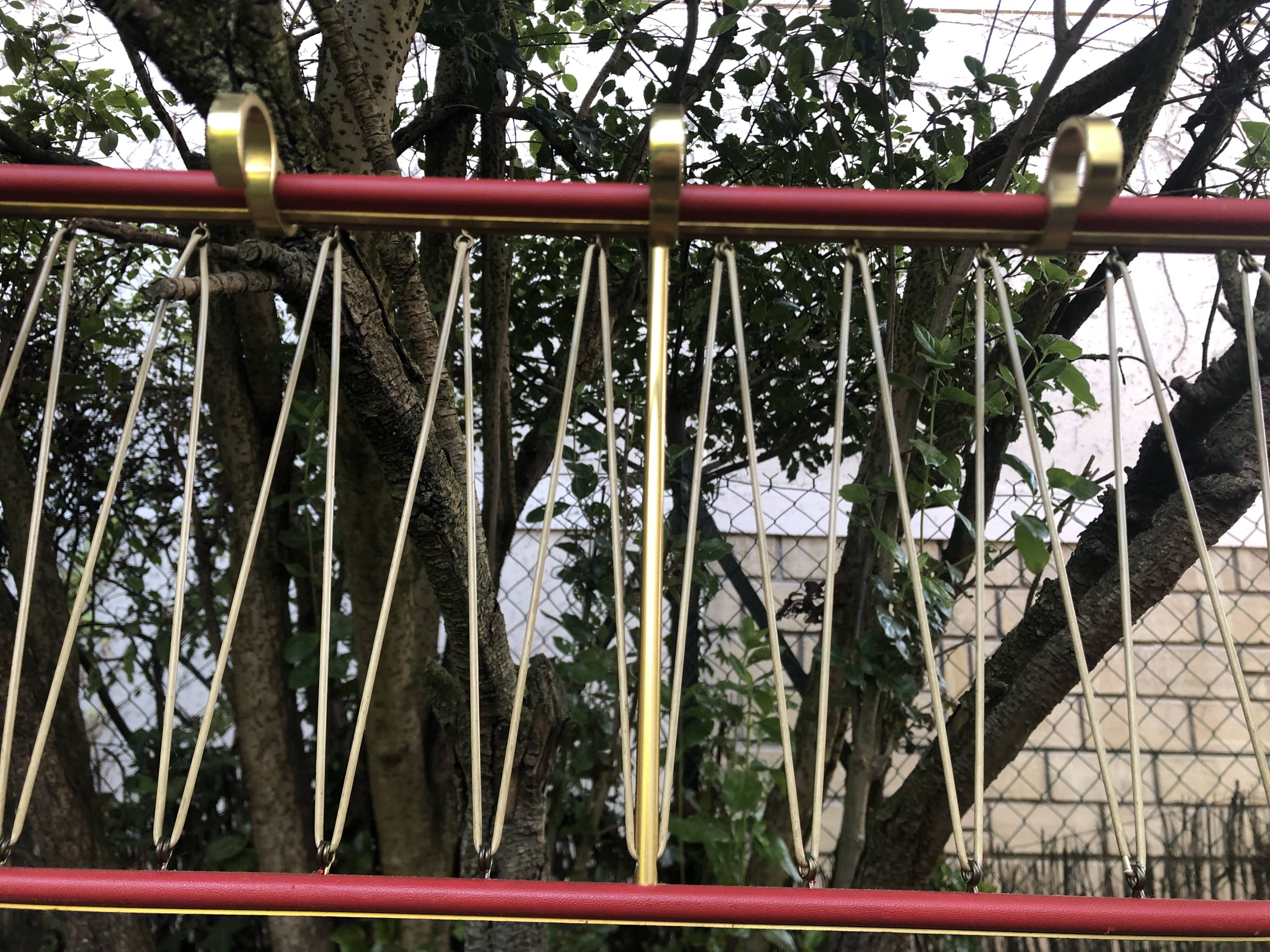 Vintage SNCF wall coat rack from the 60s