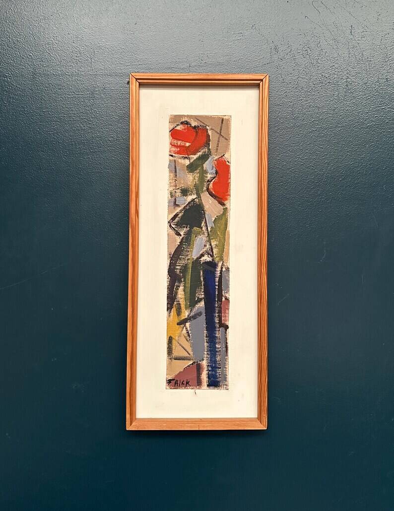 Original Vintage Swedish Oil on Panel – “Blossoms” by Gösta Falck – Signed – Framed