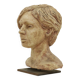Studio Made Sculpted Woman Buste Portrait Head 1970s