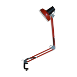 Red articulated workshop lamp 70s