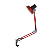 Red articulated workshop lamp 70s