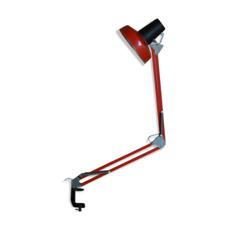 Red articulated workshop lamp 70s