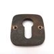 Rare Mid Century Solid Abstract Brutalist Bronze front Door Handle with key hole cover Germany 1960