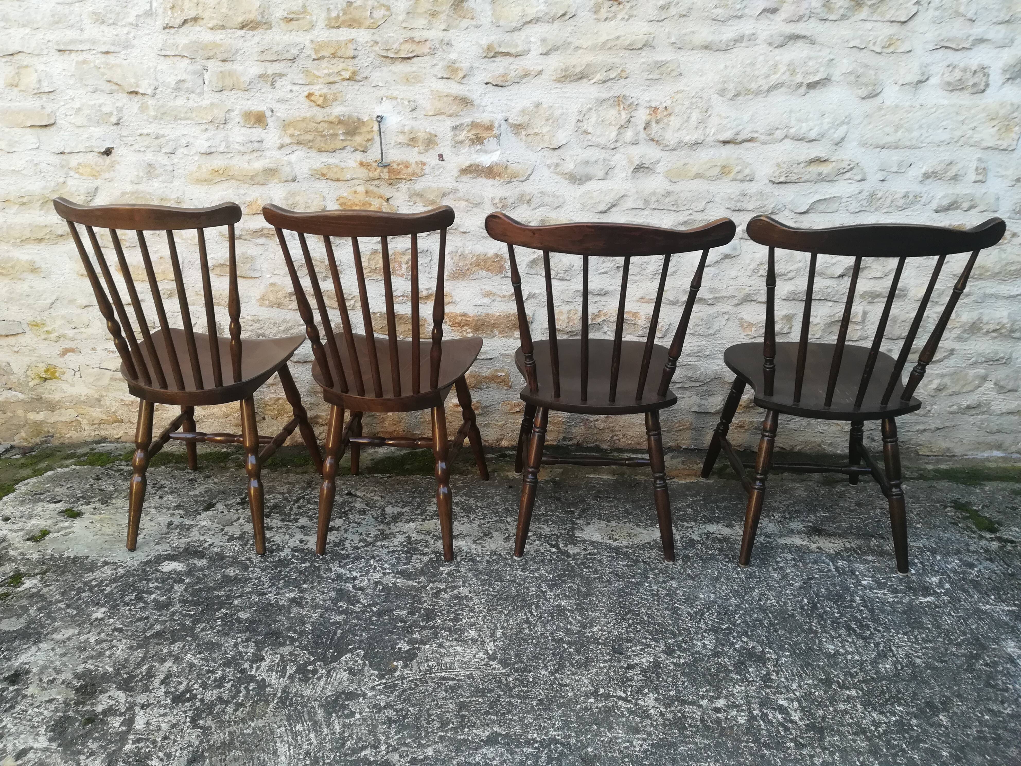 Mismatched bistro chairs