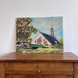 Oil on wood signed Delacourt