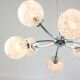 Mid-century Italian 8-Arm Chrome and Crystal Chandelier, 1960s