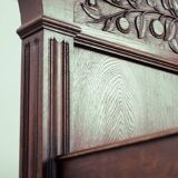 Arts crafts oak bench with storage