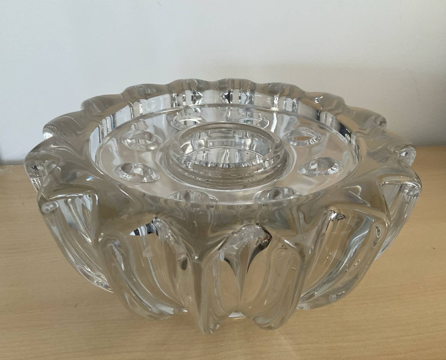 Vase pique fleurs en cristal des années 70